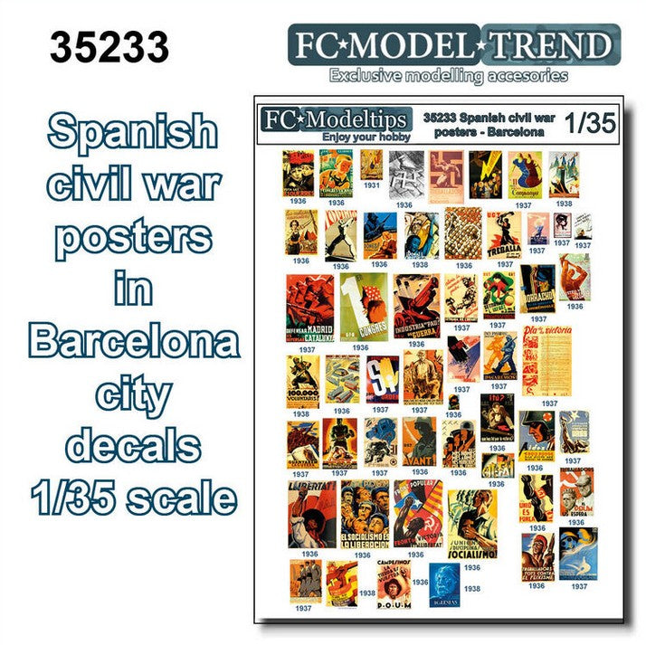 FC MODEL TREND (1/35) Posters de la Guerra Civil Española en Barcelona