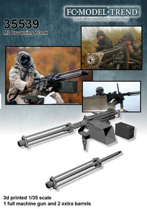 FC MODEL TREND (1/35) Ametralladora M2 Browning con adaptador para munición de fogueo