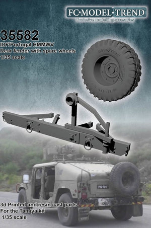 FC MODEL TREND (1/35) HMMWV paragolpes trasero con rueda de repuesto