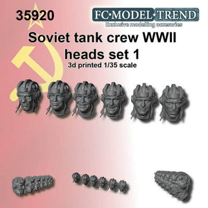 FC MODEL TREND (1/35) Cabezas tripulación de carro de combate soviético WWII - Set 1