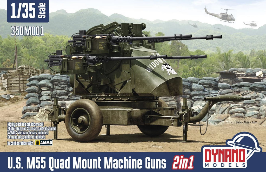 DYNAMO MODELS (1/35) U.S. M55 Quad Mount Machine guns M45 Quad Mount