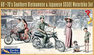 GECKO MODELS (1/35) 60’~70's Southern Vietnamese & Japanese SS50E Motorbike Set