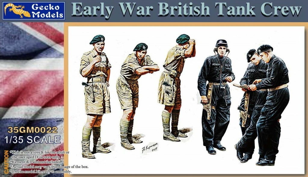 GECKO MODELS (1/35) Early War British Tank Crew