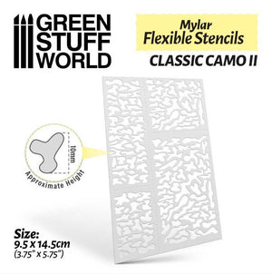 GREEN STUFF WORLD Plantillas Flexibles - Camuflaje clasico 2