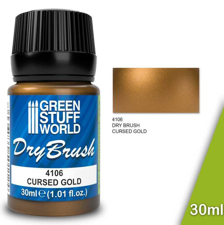 GREEN STUFF Pincel Seco Metálico - DRY COLORS - CURSED GOLD (30ml)