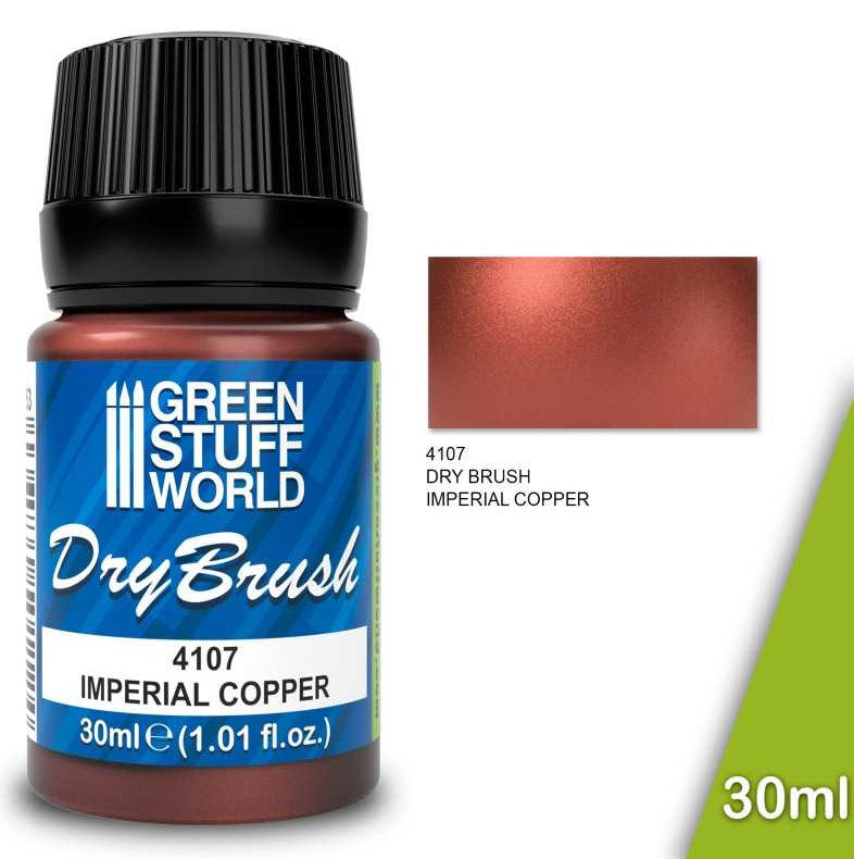 GREEN STUFF Pincel Seco Metálico - DRY COLORS - IMPERIAL COPPER (30ml)