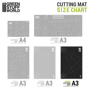 Tapis de découpe noir GREEN STUFF - A3