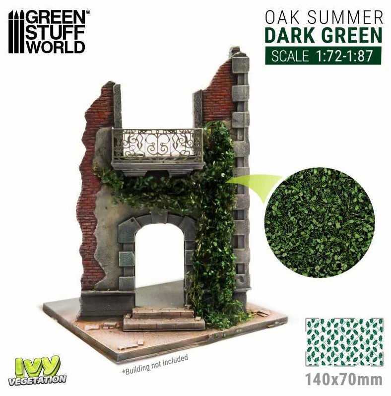 GREEN STUFF WORLD Hiedra Modelismo - Roble Verde Oscuro - Pequeño