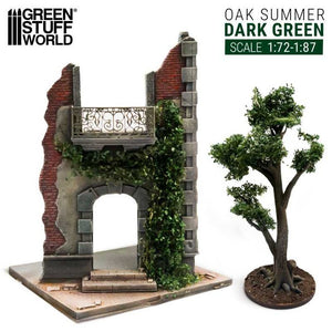 GREEN STUFF WORLD Hiedra Modelismo - Roble Verde Oscuro - Pequeño