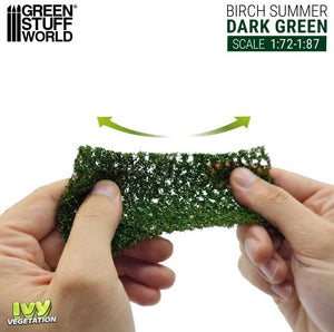GREEN STUFF WORLD Hiedra Modelismo - Abedul Verde Oscuro - Pequeño