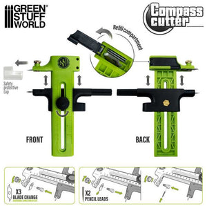 GREEN STUFF WORLD Compás de corte circular