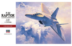 Portada de la caja de la maqueta del F-22 Raptor en escala 1:48 de Hasegawa referencia 07245 o PT45