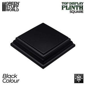 GREEN STUFF WORLD Base de Madera Cuadrada 5x5 cm - Negra