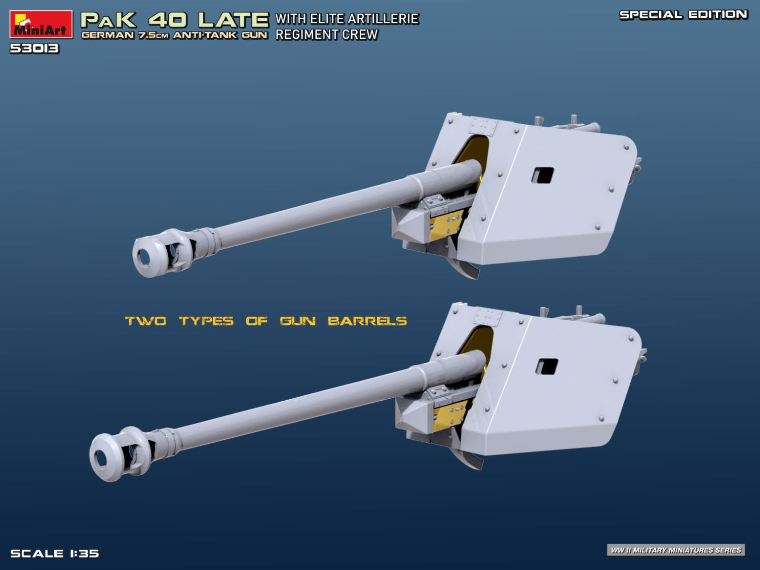 Modification Munion Pak MINIART (1/35) German 7.5 PaK 40 Late with Elite Crew Special Edition
