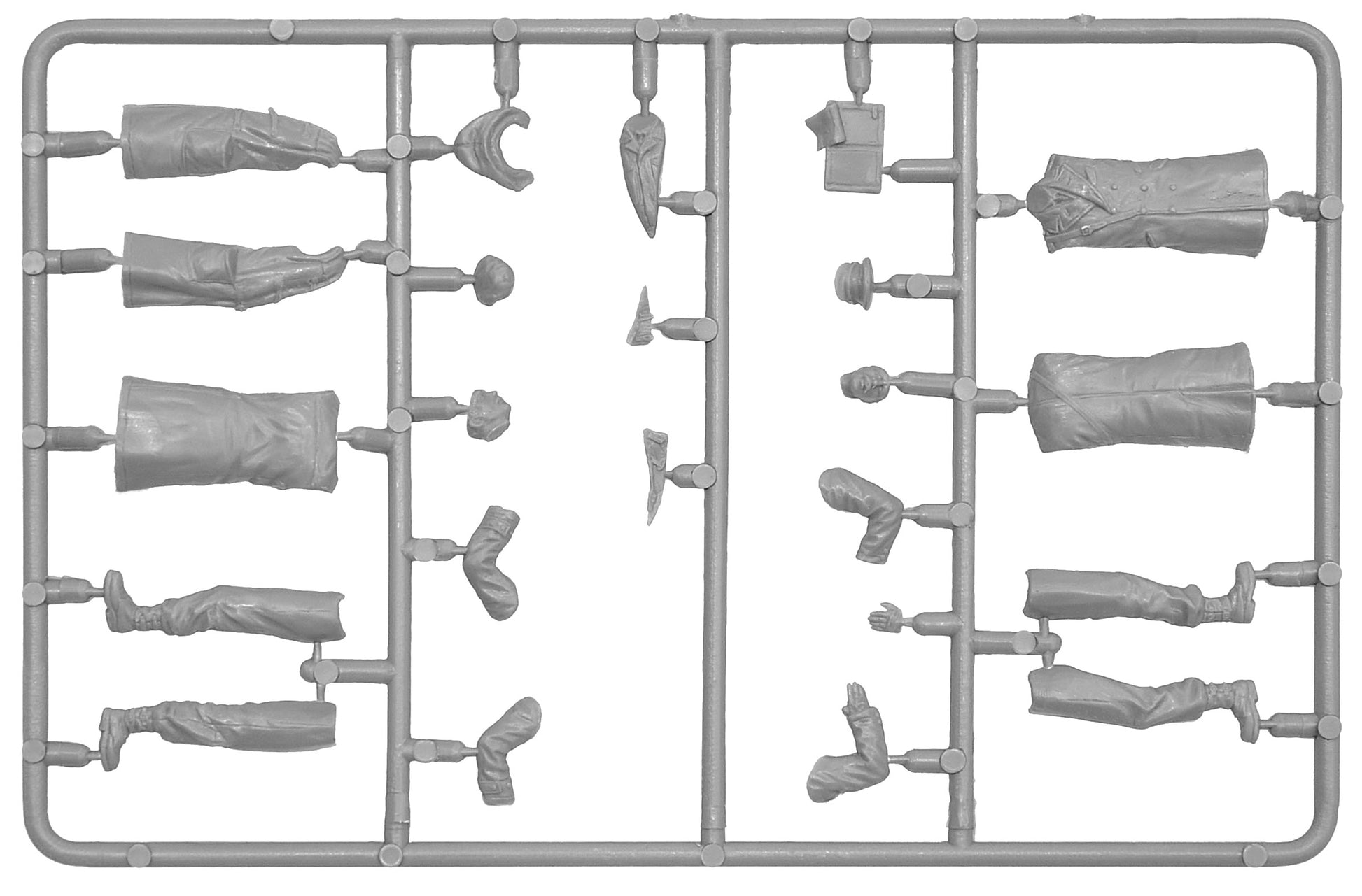 Grapa 1 de las figuras de oficiales británicos de la Segunda Guerra Mundial en escala 1:35 de Miniart referencia 53027