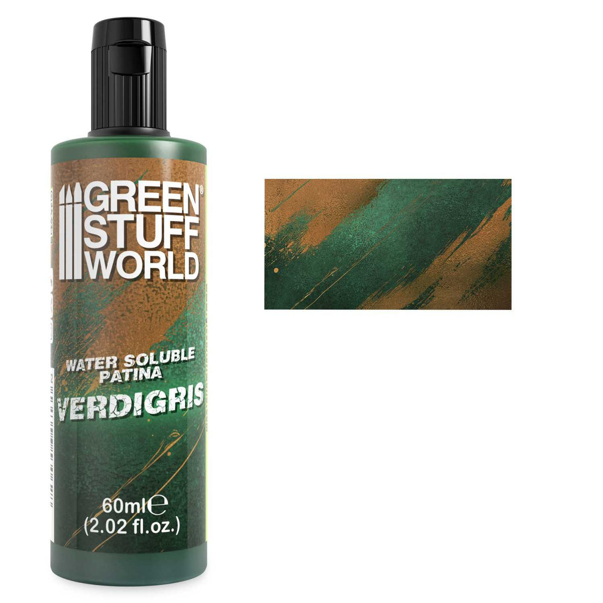 Bote de 60ml de pátina en color verdigris de Green Stuff referencia 5702