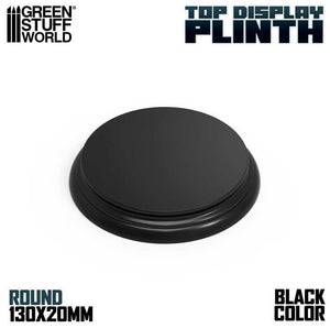 GREEN STUFF WORLD Base de Madera Redonda Negra 130mm