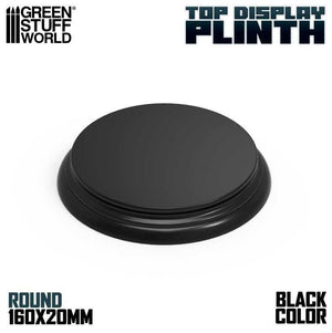 GREEN STUFF WORLD Base de Madera Redonda Negra 160mm