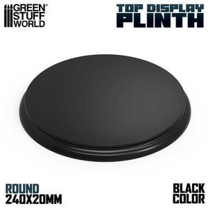 GREEN STUFF WORLD Base de Madera Redonda Negra 240mm