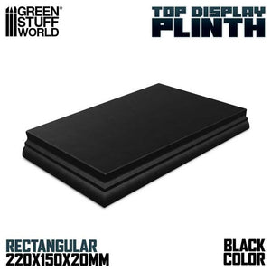 GREEN STUFF WORLD Peana maqueta Rectangular 22x15cm - Negro