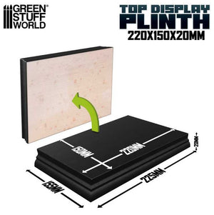 GREEN STUFF WORLD Peana maqueta Rectangular 22x15cm - Negro