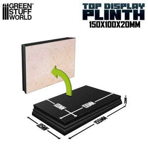 GREEN STUFF WORLD Peana maqueta Rectangular 15x10cm - Negro