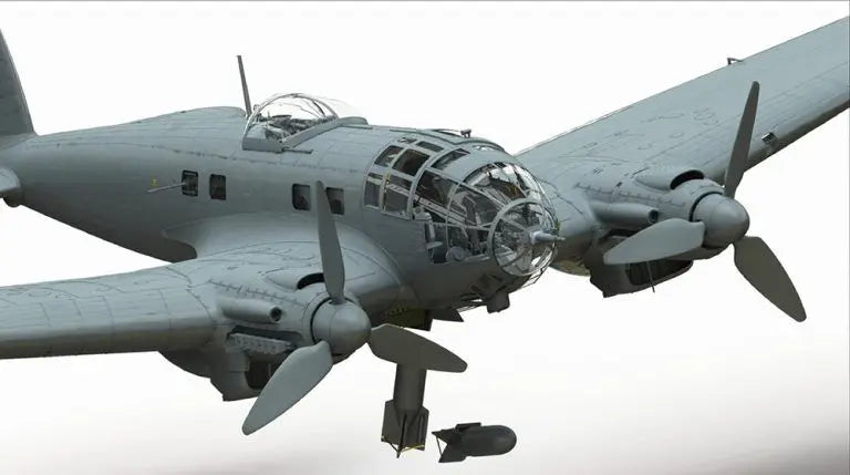 Foto de la maqueta del bombardero alemán He 111H-6 en escala 1:35 de Border Model referencia BF-018