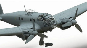 Foto de la maqueta del bombardero alemán He 111H-6 en escala 1:35 de Border Model referencia BF-018