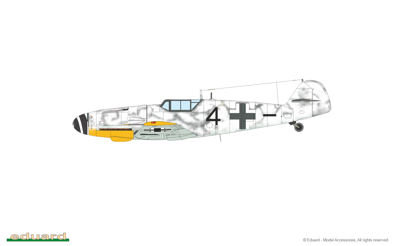 Decoración 2 de la maqueta del caza alemán Bf-109 en versión G-6 de Edurad referencia 70159