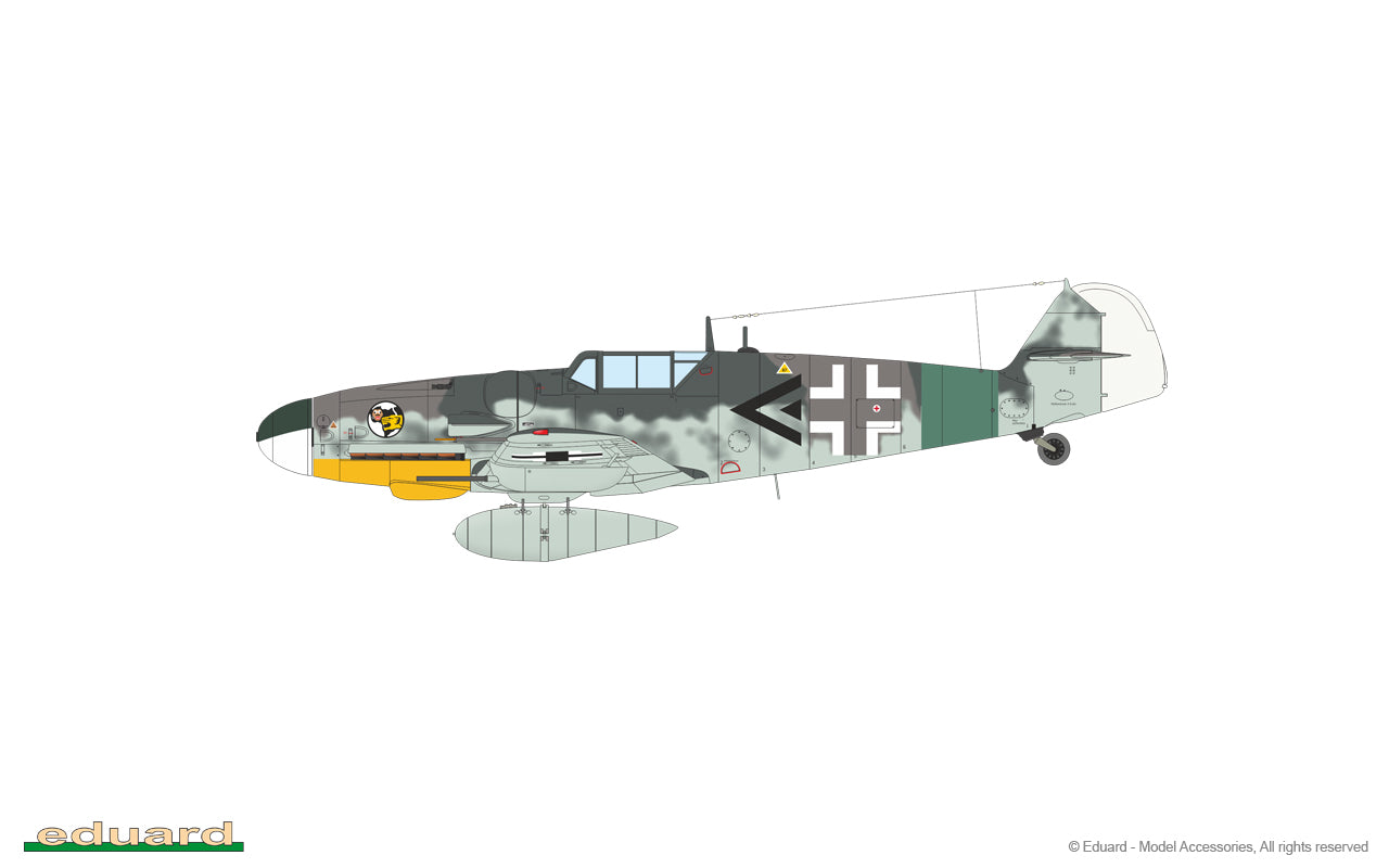 Decoración 4 de la maqueta del caza alemán Bf-109 en versión G-6 de Edurad referencia 70159