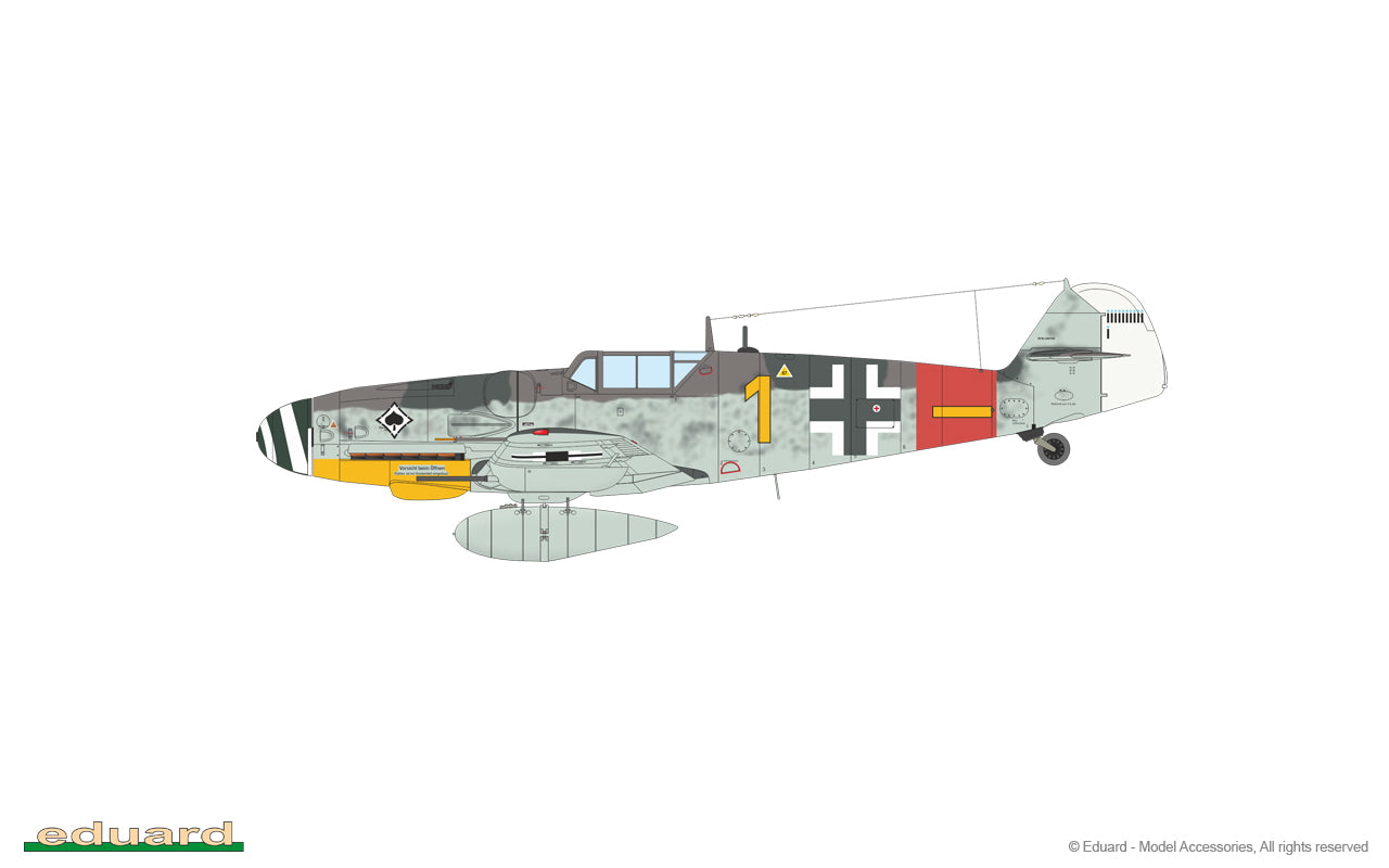Decoración 5 de la maqueta del caza alemán Bf-109 en versión G-6 de Edurad referencia 70159