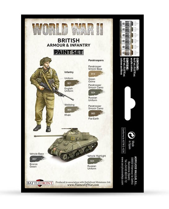 Acrylic Paints Set Set WWIII American Armour & Infantry Vallejo 70220 ...