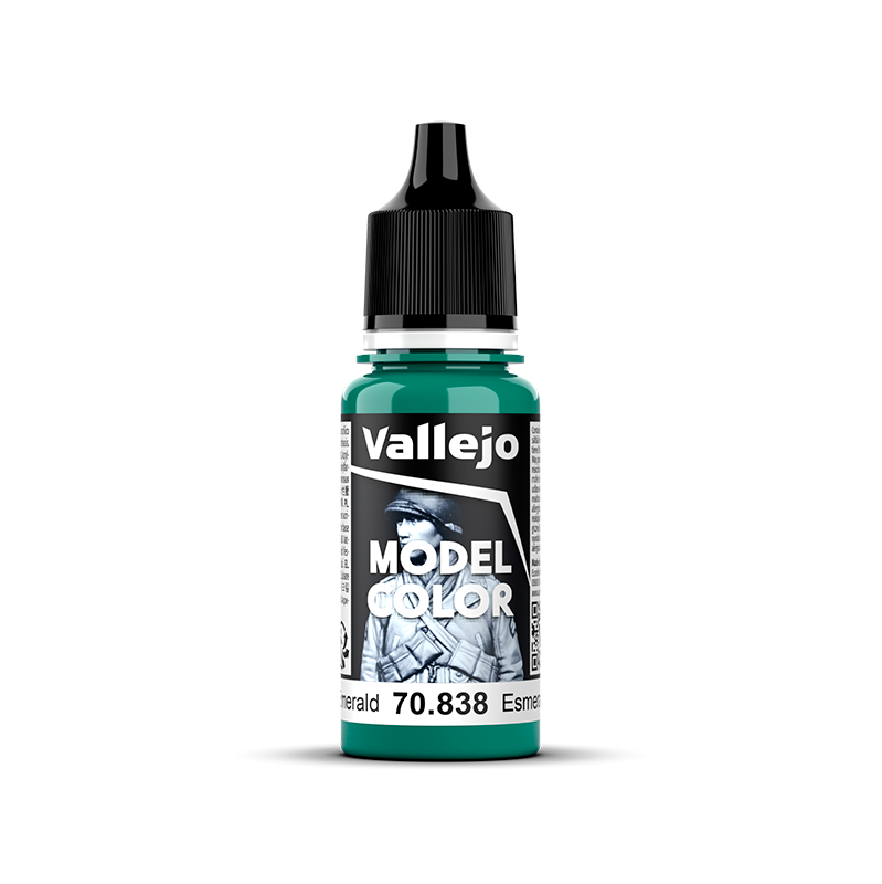 Bote de 18ml de color verde esmeralda de Vallejo Model Color referencia 70838