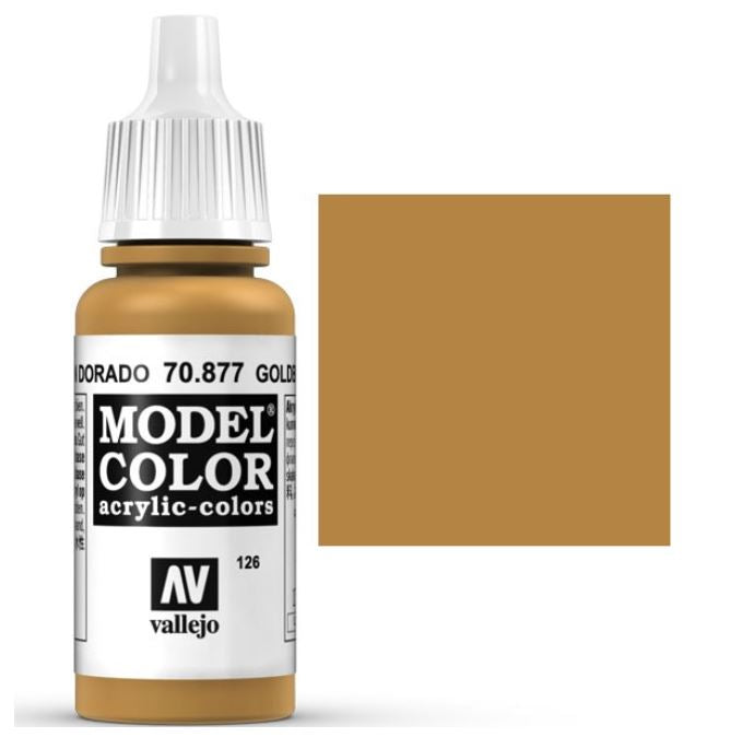 Vallejo Model Color 70.871 Leather Brown Matte Acrylic Paint - 17ml Bottle