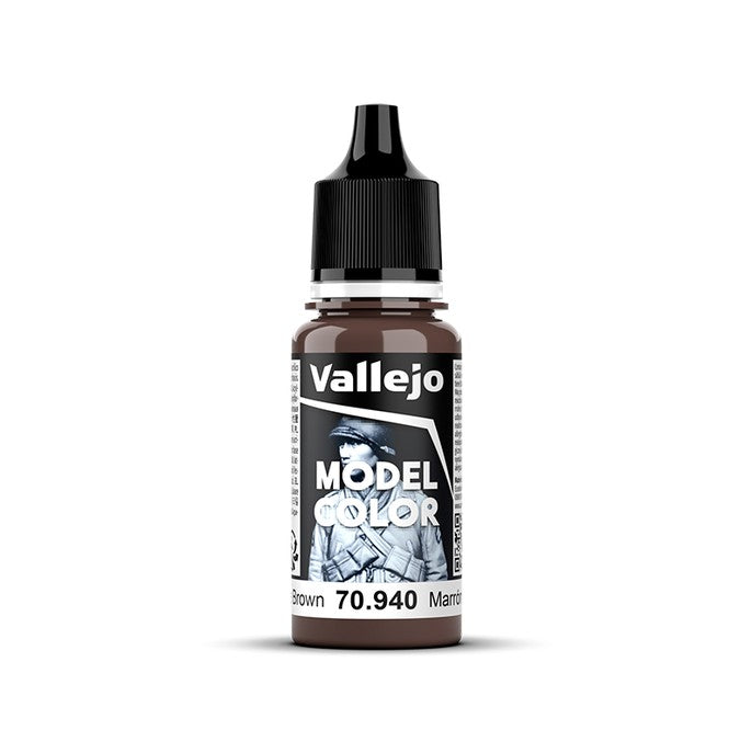 Bote de 18ml de color marrón cuero de Vallejo Model Color referencia 70940
