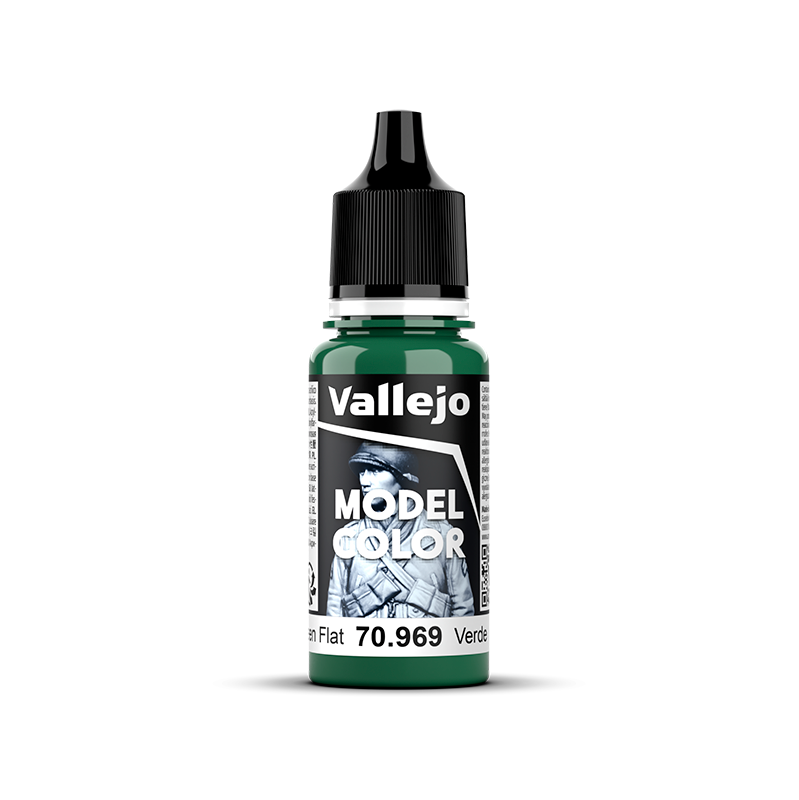 Bote de pintura de 18ml color verde de Vallejo de la Gama Model Color referencia 70969