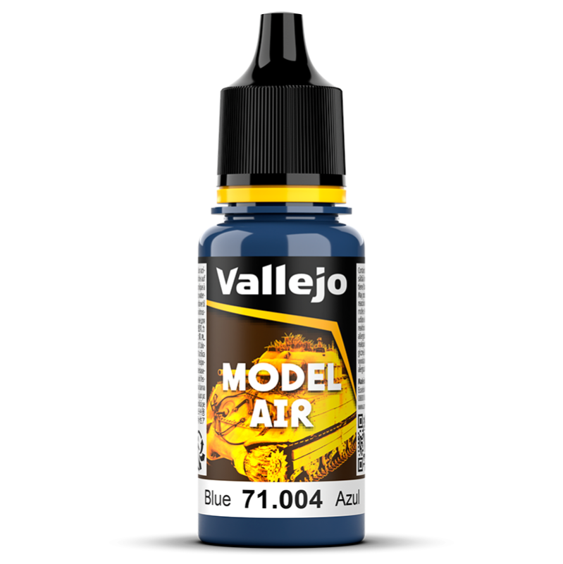 Bote de 18ml de pintura acrílica azul de Vallejo Model Air referencia 71004