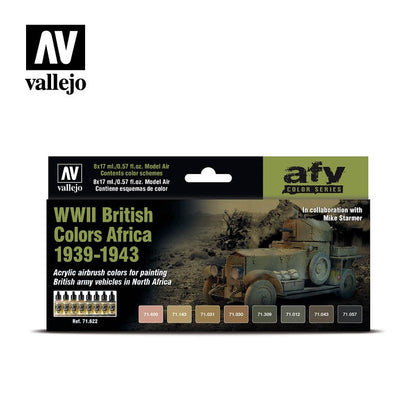 VALLEJO Model Air Set: WWII British Colors Africa 1939-1943 (8 colores)