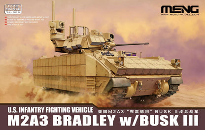 Portada de la caja de la maqueta del M2A3 Bradley con Busk III en escala 1:72 de Meng referencia 72-005