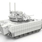 Foto trasera de la maqueta del M2A3 Bradley con Busk III en escala 1:72 de Meng referencia 72-005