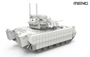 Foto trasera de la maqueta del M2A3 Bradley con Busk III en escala 1:72 de Meng referencia 72-005
