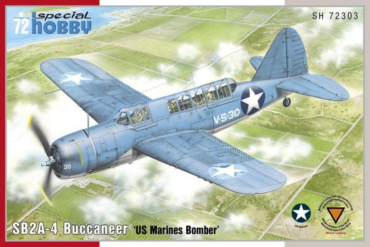 Portada de la caja de la maqueta del SB2 A-4 Buccaneer en escala 1:72 de Special Hobby referencia 72303