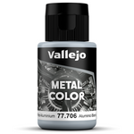Bote de pintura metálica color aluminio blanco de Vallejo referencia 77706