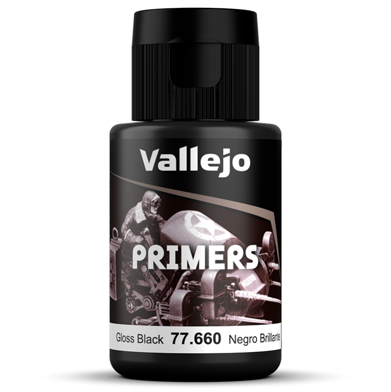 VALLEJO Primer: Imprimación Negro Brillante (32ml)