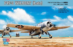Portada de la caja del caza americano F4F-3 Wildcat versión final en escala 1:48 de Hobby Boss referencia 80327