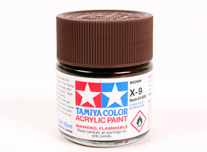 Bote de pintura de 23ml de color marrón brillante de Tamiya referencia X-9