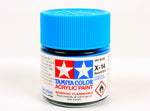 Bote de pintura de 23ml de color azul cielo brillante de Tamiya referencia X-14