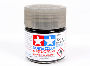 Bote de pintura de 23ml de color humo de Tamiya referencia X-19