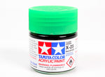 Bote de pintura de 23ml de color verde transparente brillante de Tamiya referencia X-25