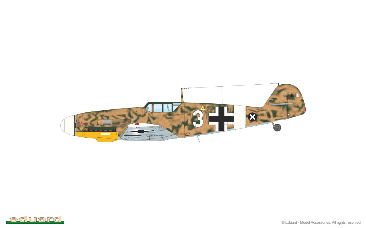 Decoración 5 de la maqueta del caza Messerschmitt BF-109 en versión G-2 y escala 1:48 de Eduard referencia 82165